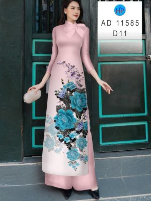 Vải Áo Dài Hoa In 3D AD 11585 32